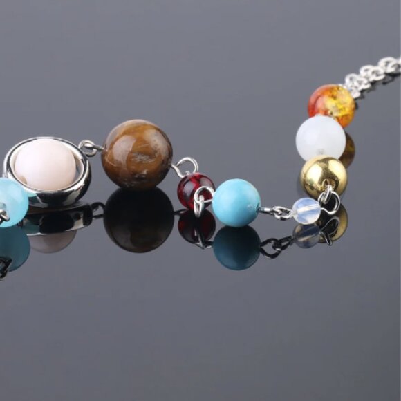 Solar System Aligned Planet/Star Science Necklace - Picture 4 of 9